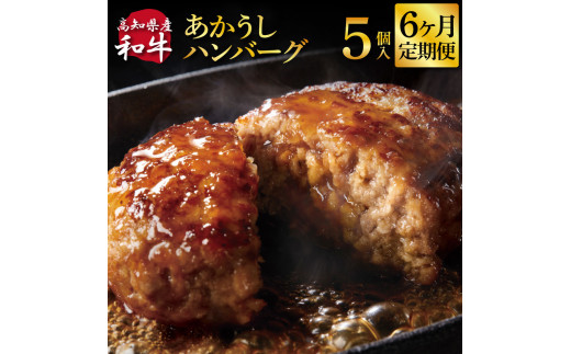 創業50年老舗レストランの幻の和牛あかうしハンバーグ130g×5ケ 6ヶ月定期便 土佐あかうし 美鮮豚 牛肉 高級 ハンバーグ 冷凍 美味しい 肉汁ハンバーグ 焼くだけ 小分け 個包装 高級 国産 定期便 定期コース