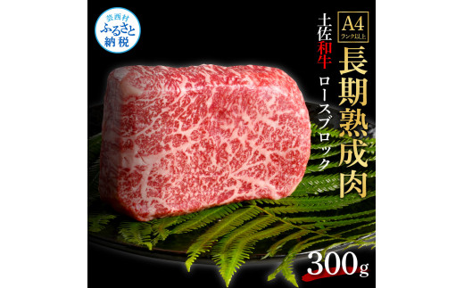 エイジング工法熟成肉土佐和牛特選ロースブロック300g（冷凍）