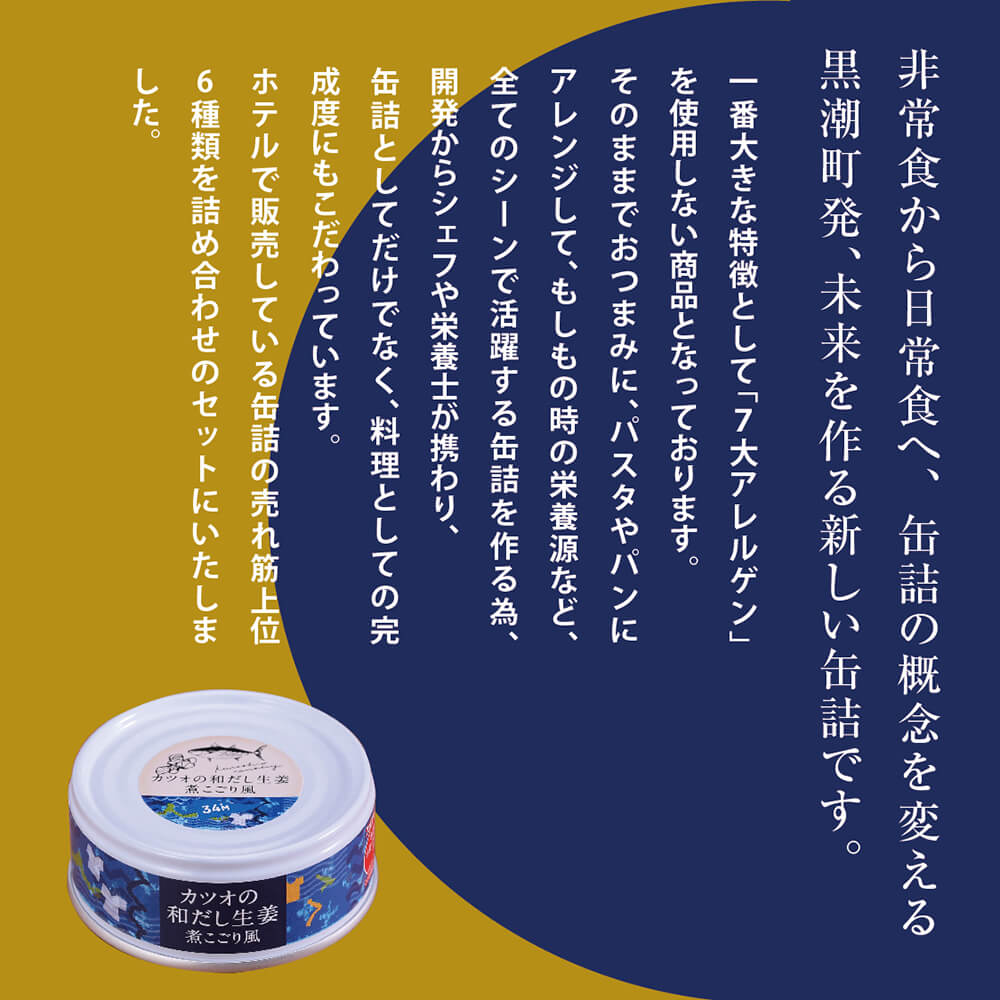 グルメ缶詰6缶セット〈黒潮町共通返礼品〉防災 故郷納税 缶詰 食べくらべ 詰め合わせ 魚 国産