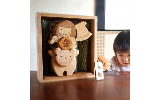 山のくじら舎 わんぱく五月人形 金太郎 木製 おしゃれ かわいい コンパクト 男の子 ギフト 包装 ラッピング プレゼント 贈り物 贈答 出産祝い 誕生日祝い のし 熨斗対応 高知県産