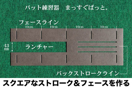 ゴルフ練習用・最高速EXPERTパターマット45cm×4mと練習用具（距離感マスターカップ、まっすぐぱっと、トレーニングリング付き）（土佐カントリークラブオリジナル仕様）【TOSACC2019】〈高知市共通返礼品〉 - 45cm×4m