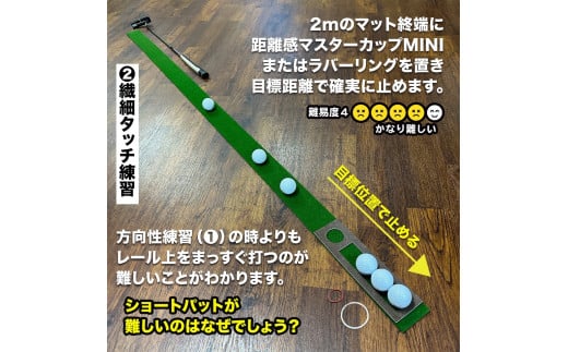 パターマット工房 タッチがわかるパット練習レール 2枚セット(標準・高速) 7cm×200cm 2枚組 ゴルフ 練習器具 パッティング練習 パッティングマット 人工芝 スーパーベント 日本製 - 2枚セット(標準・高速)