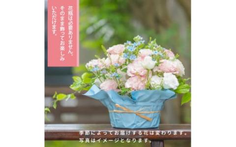 芸西村のお花を使ったアレンジメント（中）