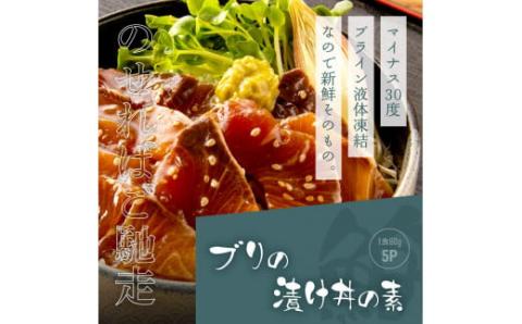 CF-R4tka　海鮮「ブリの漬け丼の素」1食80g×5P＋「マグロの漬け丼の素」1食80g×5P《迷子のブリを食べて応援 養殖生産業者応援プロジェクト》コロナ応援 順次出荷中 惣菜 冷凍 保存食 小分け 高知 海鮮丼 一人暮らし〈高知市共通返礼品〉