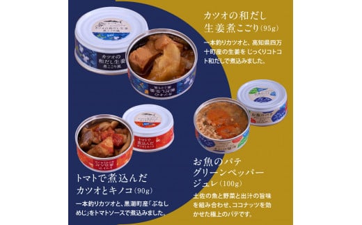 グルメ缶詰6缶セット〈黒潮町共通返礼品〉防災 故郷納税 缶詰 食べくらべ 詰め合わせ 魚 国産