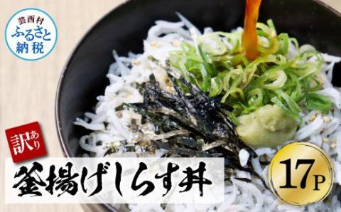訳あり高知県産釜揚げしらす　50g×17パック（小分け）
