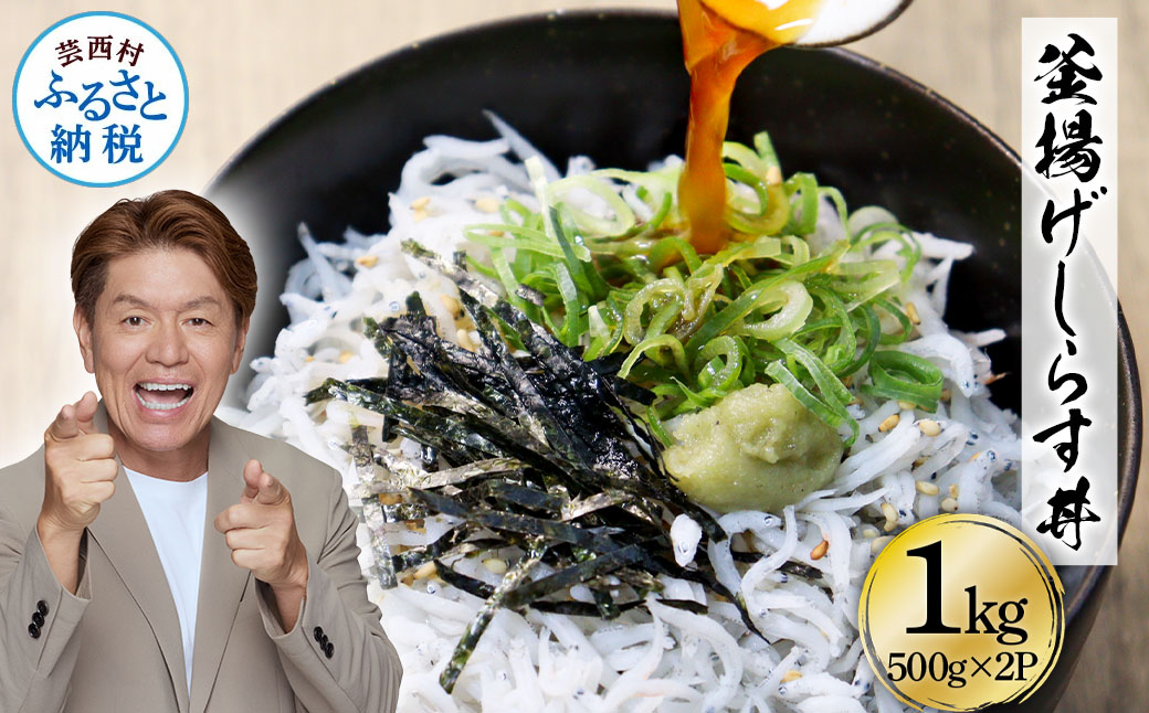 高知県産釜揚げしらす500g×2パック 1kg 1キロ 簡易梱包 シラス 小分け 国産 釜揚げ しらす丼 海鮮丼 お茶漬け ごはん 軍艦巻き 手巻き寿司 ご飯 雑炊 冷奴 冷凍配送 おかず おつまみ - 500g×2