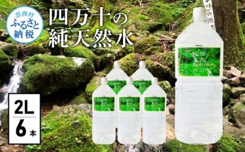 四万十の純天然水 2L×6本 水 天然水 軟水 ナチュラルミネラルウォーター 6000円 モンドセレクション金賞受賞 健康 おいしい お水 飲みやすい おすすめ ご家庭用 ご自宅用 まとめ買い 故郷納税 返礼品 高知 四万十川 清流 常温配送 備蓄 防災