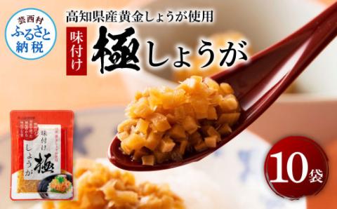 味付け極しょうが110g×10袋 - しょうが ショウガ 生姜 生ふりかけ 坂田信夫商店 黄金しょうが 高知 国産 料理 おかず 調味料 ご飯のお供 混ぜご飯 刻み生姜 話題