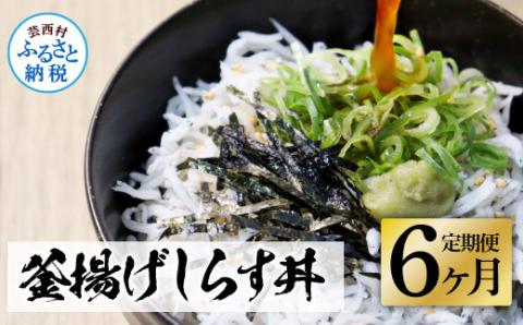 《6ヶ月定期便》高知県産釜揚げしらす×8パック 定期便 定期コース 6回 簡易梱包 小分け 国産 釜揚げ シラス丼 海鮮丼 ゆず付 お茶漬け 軍艦巻き 手巻き寿司 冷凍配送 おかず お取り寄せ - 50g×８P　6ヶ月定期便