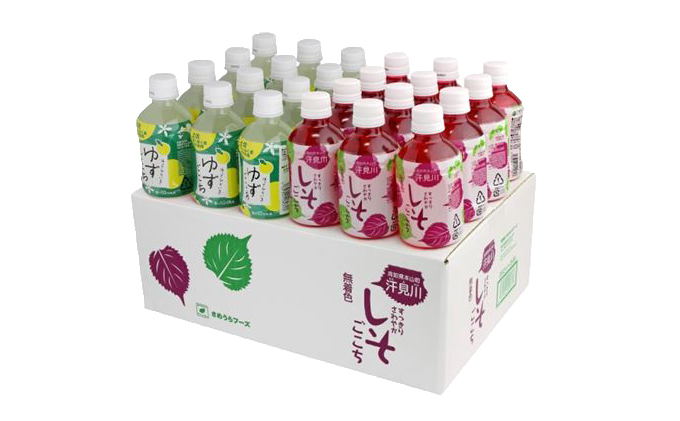 ゆずごこち（ゆずドリンク）・しそごこち（しそドリンク）24本セット
