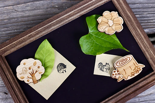 【SDGs】いの町オリジナル木製コースターとマグネットセット （源太さんコースターと植物マグネット）