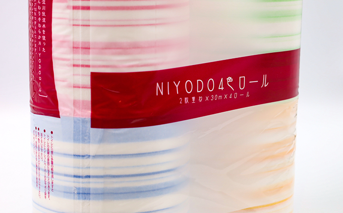 NIYODO トイレットペーパー　ストライプ 48ロール