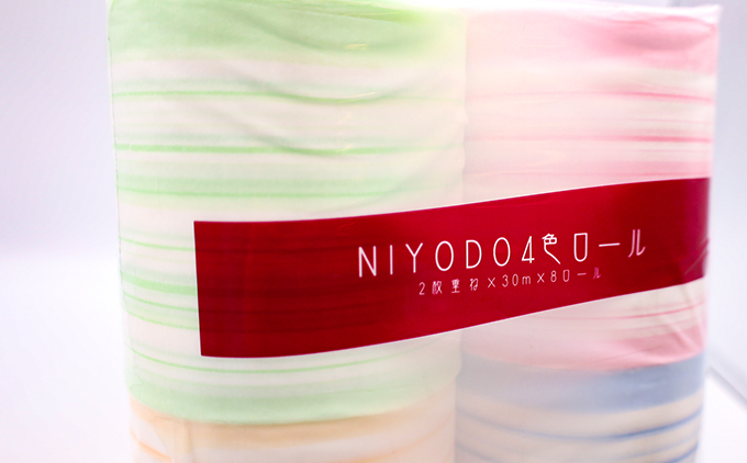 NIYODO トイレットペーパー　ストライプ 32ロール