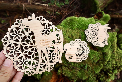 【SDGs】いの町オリジナル木製コースターセット(動物３種)