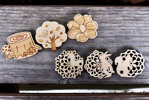 いの町オリジナル木製マグネットセット(６種)