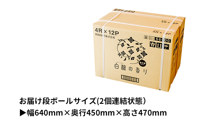 トイレットペーパー詰め合わせ24パックセット（白檀＆藤の香り / 96ロール）
