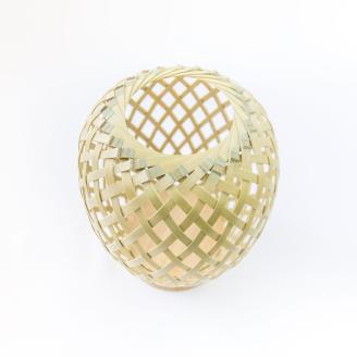 竹細工 花器 ～渦紋(小)・淡竹～