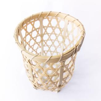 竹細工 花器 ～亀甲(大)・淡竹～