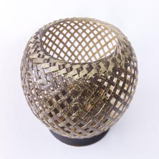 竹細工 花器 ～渦紋(大)・虎斑竹～