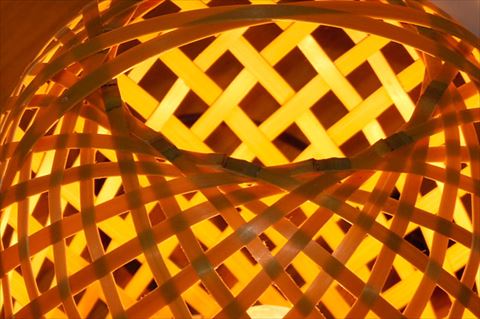 0160104竹細工照明 スタンドライト ～彩花・淡竹～