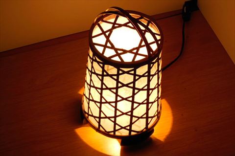 0160105竹細工照明 スタンドライト ～なごみ・虎斑竹～