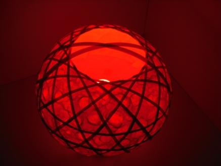 0310102竹細工照明 スタンドライト ～月・淡竹～