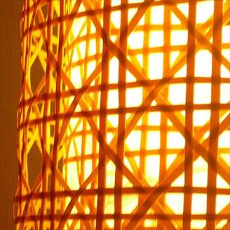 1210102竹細工照明 スタンドライト ～竹の華・淡竹～