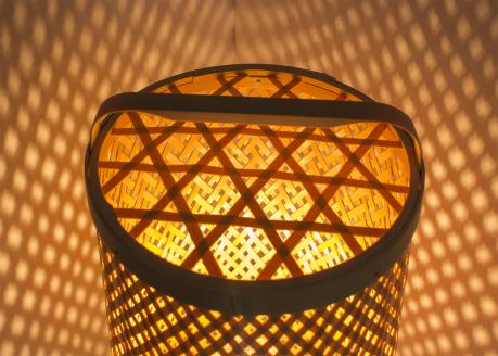 竹細工照明 スタンドライト ～光彩・淡竹～