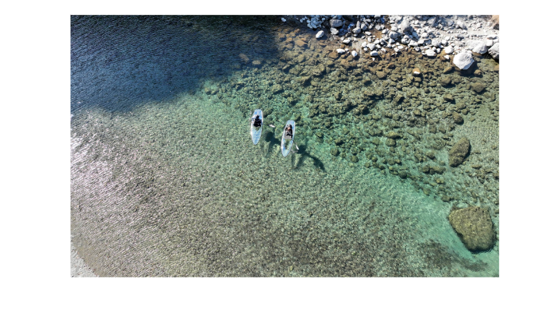 仁淀ブルー最上流エリアでクリアSUP体験＆ドローン撮影！