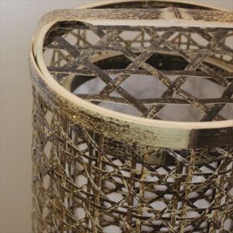 竹細工照明 スタンドライト ～竹の華・虎斑竹～