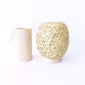 竹細工 花器 ～蓑篭(小)・淡竹～