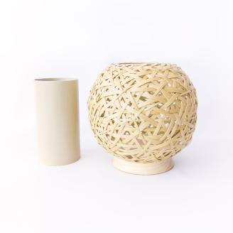 竹細工 花器 ～蓑篭(大)・淡竹～