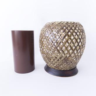 竹細工 花器 ～渦紋(大)・虎斑竹～