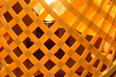 0160104竹細工照明 スタンドライト ～彩花・淡竹～