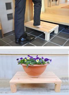 0201403桧　玄関台　おあがりくだサイ（小)