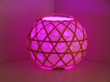 0310102竹細工照明 スタンドライト ～月・淡竹～