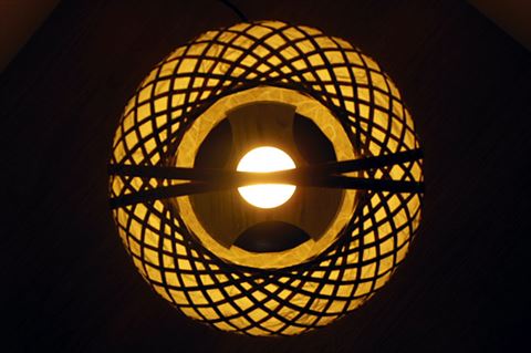 0360101竹細工照明 スタンドライト ～ピルツ・虎斑竹～