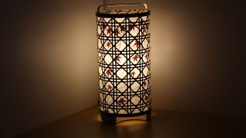 0910102竹細工照明 スタンドライト ～紅葉・虎斑竹～