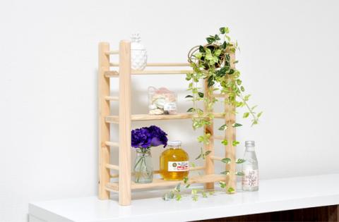 桧　チビ棚・中（高さ420mm)