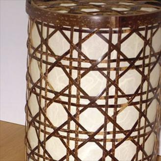 0910101竹細工照明 スタンドライト ～月に芒・虎斑竹～