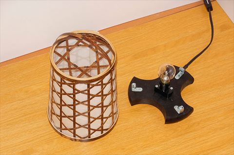 0160105竹細工照明 スタンドライト ～なごみ・虎斑竹～