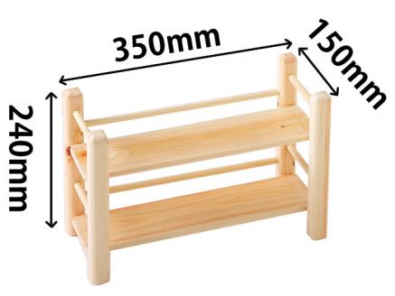 0131403桧　チビ棚・小（高さ240mm)
