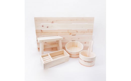 1101401桧で癒しの浴用品セット