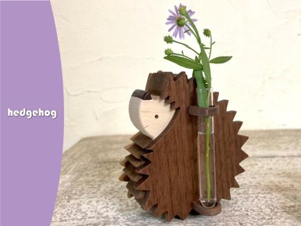 ハリネズミ カレンダー 置き型 万年 一輪挿し 花瓶 試験管付き デコレーション付 限定 永年カレンダー キューブカレンダー クリスマススペシャル