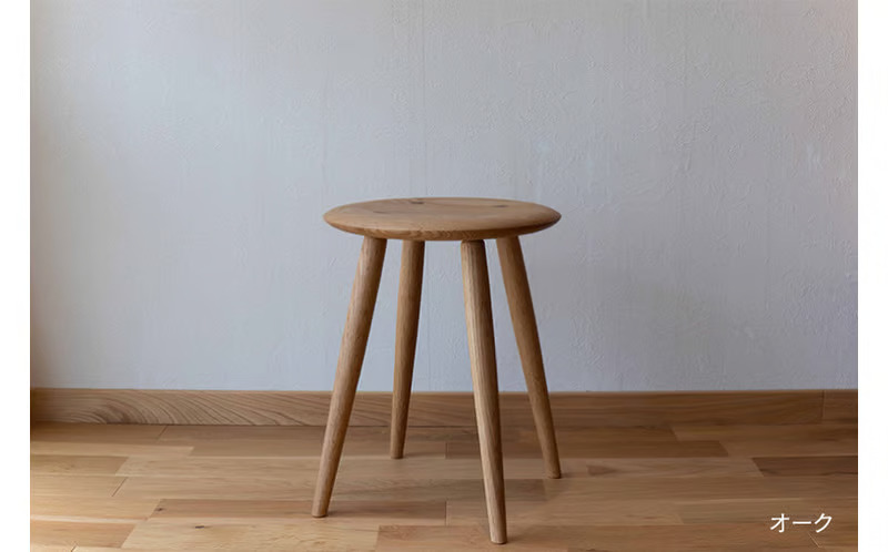 【台数限定／オーク】家具職人のmatthew スツール イス 椅子 ラウンド 丸型 ガーデンチェア おしゃれ ウッド ＜5～6ヶ月程度で発送＞