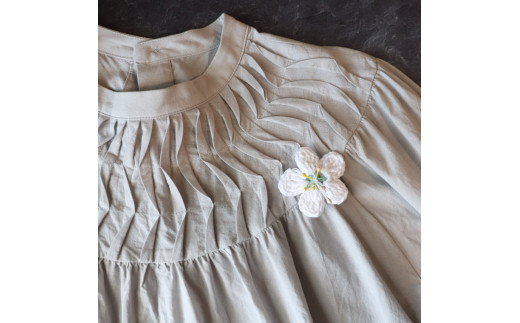 【ブローチ 3個】朝ドラらんまんモデル 牧野博士が愛した花 バイカオウレンのハンドメイドアクセサリー 白い花 モチーフ