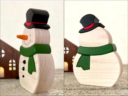 メリークリスマス Xmas Christmas スノーマンと サンタさん セット サンタクロース 木 置物 デコレーション クリスマスツリー 飾り 玄関 LED ライト付