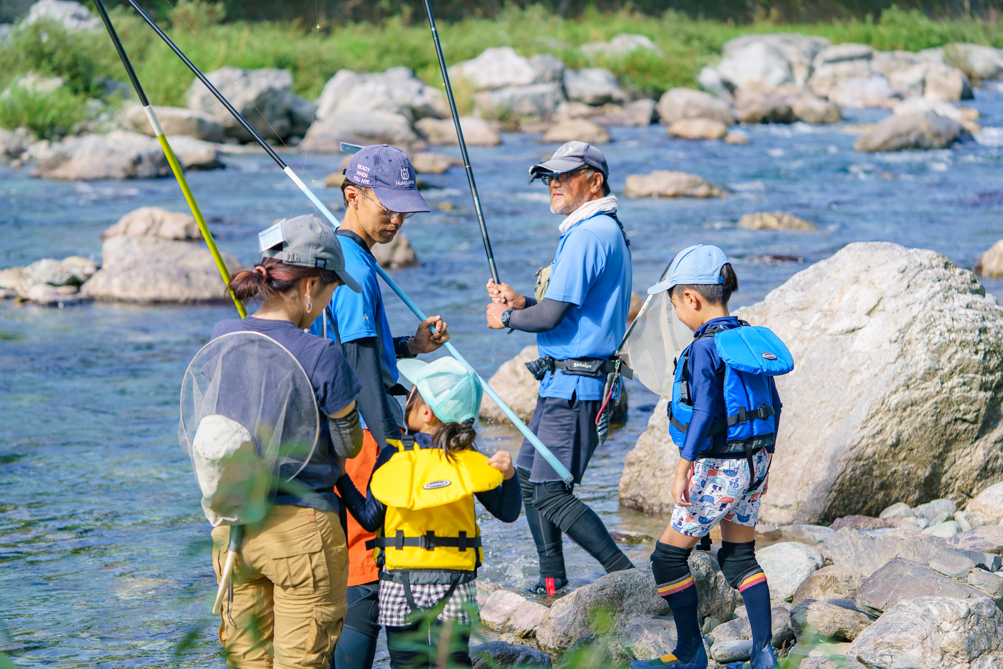 【親子で釣り体験】仁淀川で鮎の友釣り（ガイド付／大人・高校生以下各1名）
