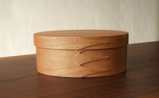 【台数限定】家具職人の手づくりオーバルボックス＜#4/中サイズ＞　シェーカーボックス　＜4～6ヶ月程度で発送予定（申込状況により遅れる場合あり）＞